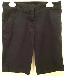 KIDS' SZ 10 NAVY FLAT-FRONT CHINO SCHOOL UNIFORM 'GEORGE' SHORTS - Picture 1 of 7