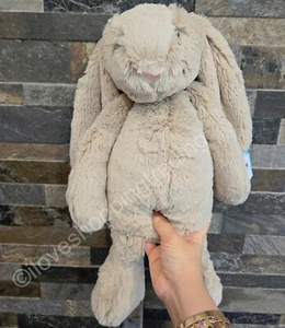 JELLYCAT BEIGE 36 CM GRANDE CONIGLIETTO TIMIDO CONIGLIO PELUCHE DA COLLEZIONE 14" - Foto 1 di 24
