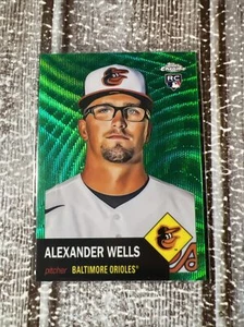 2022 Chrome Platinum Alexander Wells Green Wave Ref #/99- Orioles - Picture 1 of 3