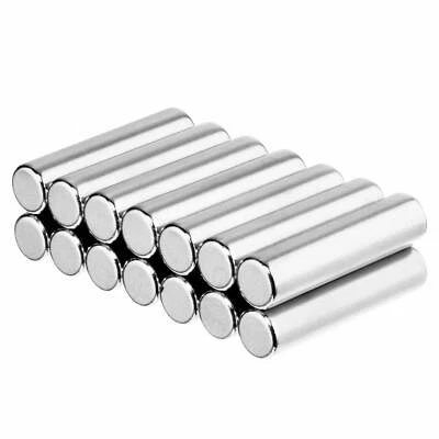 1/4 x 1 Inch Neodymium Rare Earth Cylinder/Rod Magnets N52 (14 Pack)