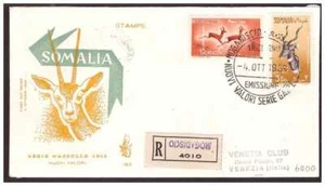 FDC VENETIA CLUB SOMALIA AFIS 1958 - GAZZELLE VIAGG. RACC. - Imagen 1 de 1