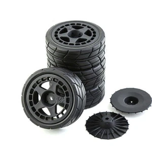 1/10 RC Rally Car WHEELS With TIRES Set for Tamiya TT02 XV01 RC Crawler Car - Picture 1 of 12