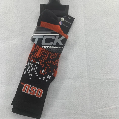TCK crew socks Oregon State Beavers Size Medium Orange/Black/White Cover