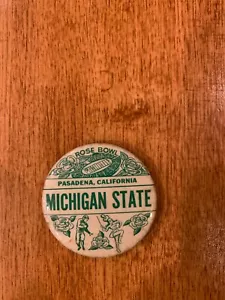 1956 MICHIGAN ST SPARTANS ROSE BOWL BUTTON PINBACK PIN MICHIGAN STATE 1.75" - Picture 1 of 2