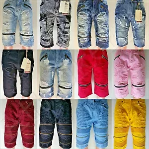 MEN'S DENIM AND TWILL BIKER JEAN SHORTS SIZE: 30 TO 50 - Picture 1 of 101