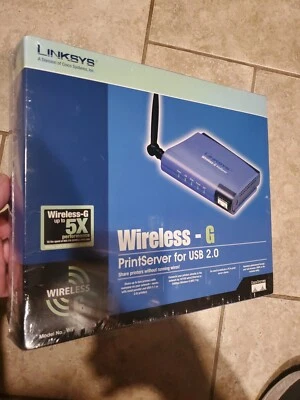 Linksys Print Server Wireless-G For USB 1.1 or 2.0 2.4GHz 802.11g NEW SEALED - Image 1 of 4