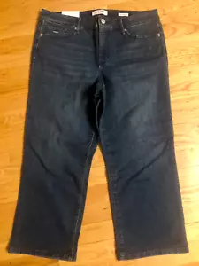 NWT Size 14 Nine West Women's Chrystie Jean Capris Blue Denim Pockets Stretch - Picture 1 of 4