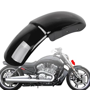 Gloss Black Front Fender Mudguard Fit For Harley V-Rod Muscle VRSCF 2009-2017 - Picture 1 of 12