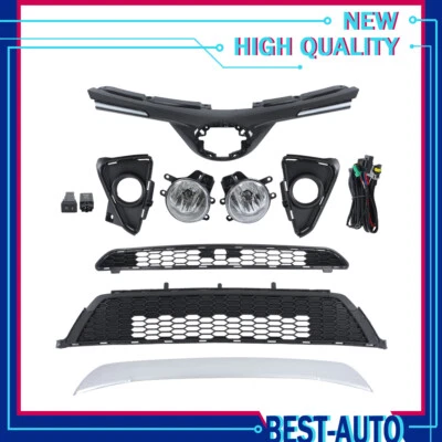 9PCS For Toyota RAV4 SE 2016-2018 Plastic Front Grille Kits Upper&Center&Lower - Image 1 of 4