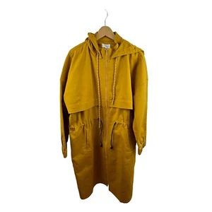 Parka donna Who What Wear Penny giallo 1x misto cotone con cappuccio impermeabile - Foto 1 di 15