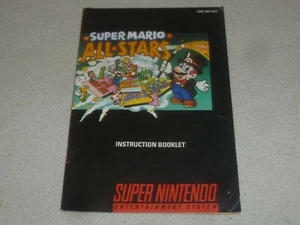 SNES NINTENDO GAME SUPER MARIO ALLSTARS INSTRUCTION MANUAL ONLY RARE ALL STARS - Picture 1 of 2