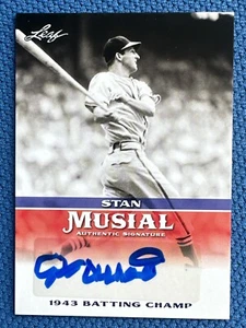Stan Musial Autograph 2015 Leaf 1943 Batting Champ Autograph - Picture 1 of 2