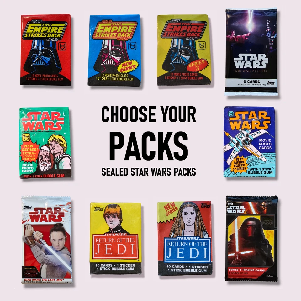 Topps Star Wars Packs Lot Non-Sport Trading Card Packs VTG - You Pick Wax Pack! - Image 1 of 1