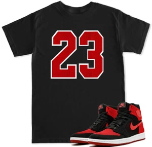 23 Camiseta Flyknit a juego con Air Js RETRO 1 Flyknit ROJO OG BRED Zapatos - Imagen 1 de 3