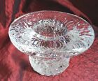 Vintage Clear Glass Orrefors Swedish Crystal Round Tealight Candle Holder 10.5cm