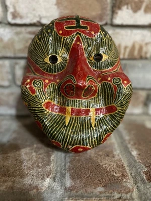 Antique Handmade Javanese Topeng Paper Mache Mask - Image 1 of 4