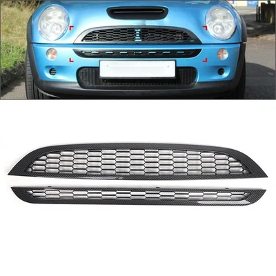 US 2xABS Front Bumper Grille Mesh For BMW Mini Cooper S R50 R52 R53 2001-2006 Foto 1 de 4