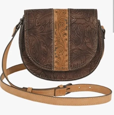 Cartera para mujer Tony Lama con estampado de hojas bronceadas Foto 1 de 4