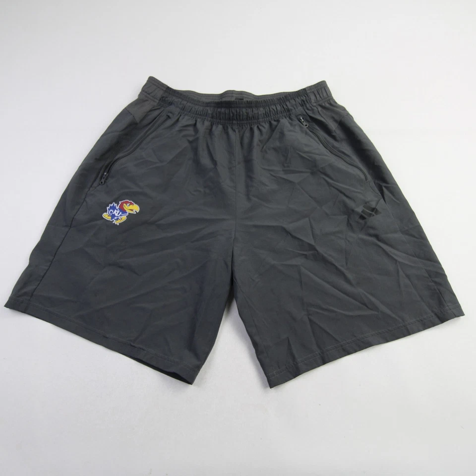 Kansas Jayhawks adidas Aeroready Practice Shorts Men's Gray Used - Image 1 of 1