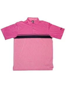 FootJoy Polo Shirt Mens XL Pink Performance Golf Activewear Mosquito Control - Picture 1 of 9