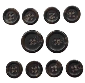 Hart Schaffner Marx Genuine Horn Suit Buttons Set Gray Cream X3K Men's - Picture 1 of 1