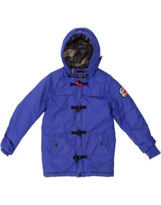 REPLAY Boys Hooded Duffle Jacket 9-10 Years Blue Cotton BP05 - Image 1 of 4
