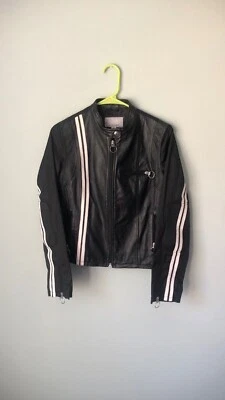 Chaqueta Moto Wilson’s Cuero Diseño Rayas En la Parte Frontal y Nylon  Foto 1 de 4