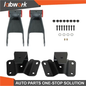 Labwork 4" Drop Kit Leveling Lowering Shackles Hangers For 1973-1996 Ford F150 - Picture 1 of 10