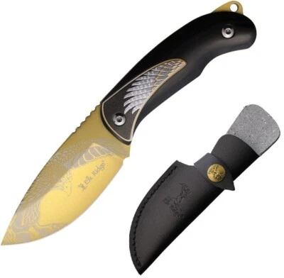 Cuchillo fijo Elk Ridge 3,25" 3Cr13 hoja de punto de caída de acero mango de madera FIX112TN Foto 1 de 3