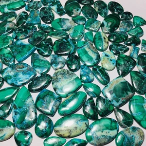 Piedras preciosas de malaquita de crisocola natural cabujón artesanal suelto - Imagen 1 de 6