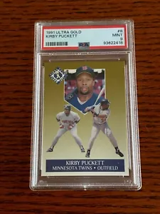 1991 Ultra Gold #8 Kirby Puckett Minnesota Twins HOFer PSA 9 POP 15 - Picture 1 of 2