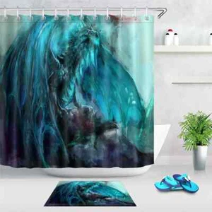 Dragon World Impermeable Baño Poliéster Cortina de Ducha Forro Resistente al Agua - Imagen 1 de 8