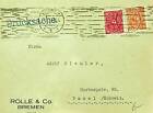 Germany 1923 10M+ 5M On Drucksache Cover From Bremen To Basel Switzerland
