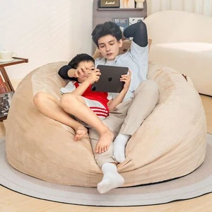 Bean Bag Chair: Giant 5' Memory Foam Furniture Bean Bag Chairs for Adults with M - Picture 1 of 5