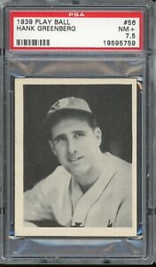 1939 Play Ball Baseball #56 Hank Greenberg PSA 7.5