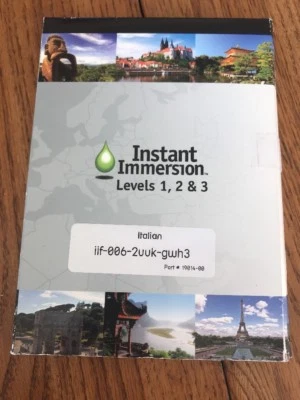 Instant Immersion Italian Levels 1 2 3 Computer Software PC & Mac Ships N 24h - Image 1 of 3