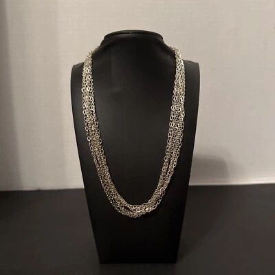 "Collar Milor de plata de ley de 8 hilos de 17"" con caja hermoso regalo" Foto 1 de 4