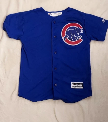 Majestic Chicago Cubs Anthony Rizzo #44 Blue Stitched MLB Jersey Size Med Youth Cover