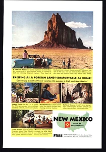 1954 ALTE DRUCKANZEIGE NEU MEXIKO LAND DER VERZAUBERUNG NAVAHO WEAVER SANTA FE - Bild 1 von 1