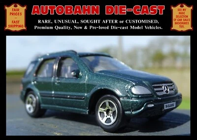 MERCEDES-BENZ ML500 M-CLASS 4x4 (W163) 1:60 SCALE DIECAST COLLECTORS MODEL CAR - Imagem 1 de 4