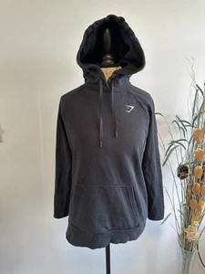 Sudadera con Capucha Gymshark Adulto Pequeña Negra Manga Larga Activa Fitness Informal Para Hombre - Imagen 1 de 8