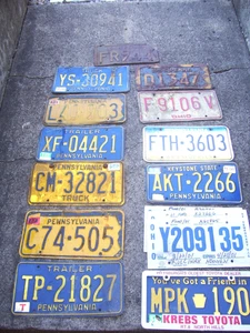 Placas de remolque de camión Pennsylvania y Ohio placas de carros años mixtos todas caducadas - Imagen 1 de 5
