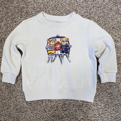 Ralph Lauren Kids White Ski Bear Graphic Sweatshirt 18M - Image 1 of 4