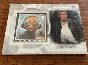 2018 Topps Star Wars Masterwork Stamp Relic HAN SOLO MAZ 96/200 #S-MH - Picture 1 of 9