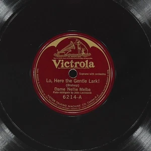 MELBA JOHN LEMMONE Gentle Lark / Sweet Bird VICTROLA 6214 VG+ 78 10" Opera - Picture 1 of 4