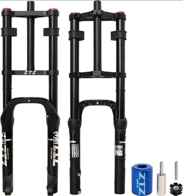 Horquilla de bicicleta ZTZ 20/26 pulgadas 4,0 Fat Tire - 180 mm de recorrido, 135 mm de distancia entre bujes Foto 1 de 4