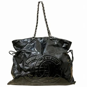 Chanel Bonbon Umhängetasche Tasche schwarz Lackleder Kette r14_0429 - Bild 1 von 9