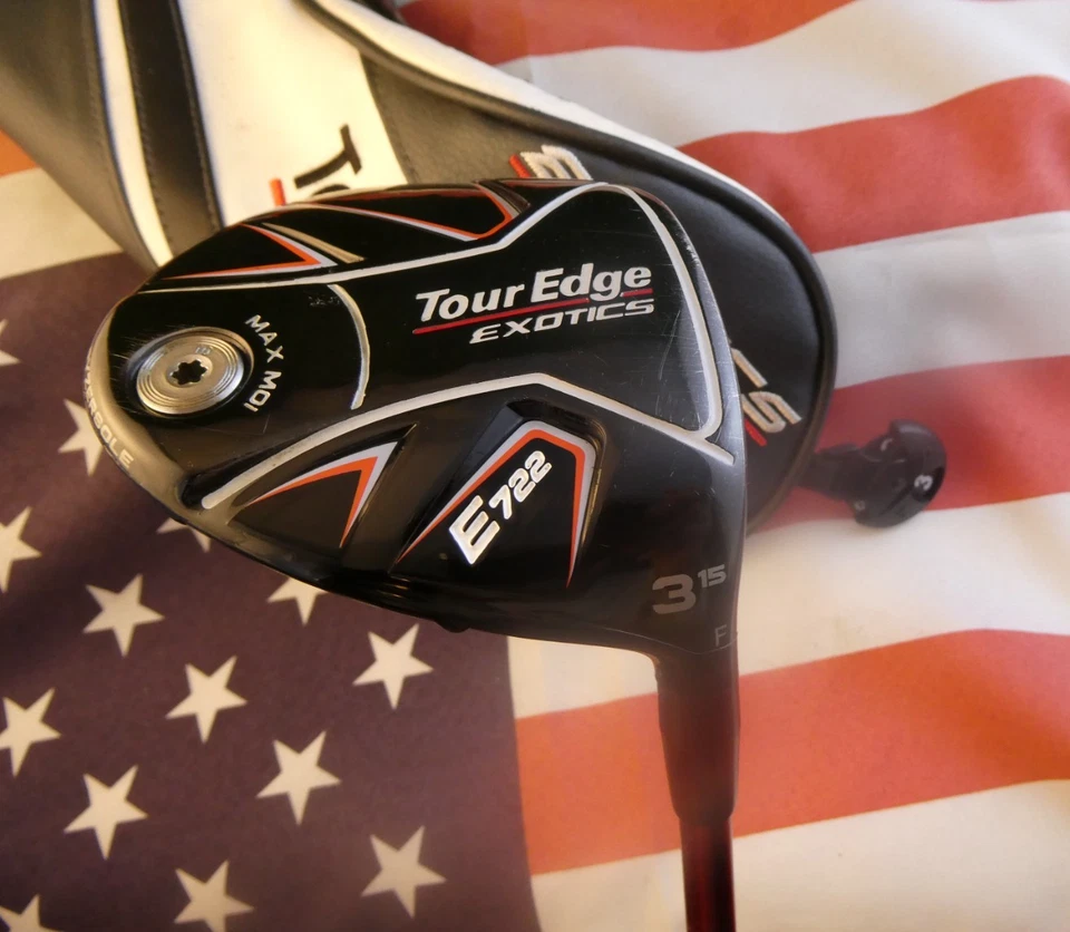 3 вуда для фервея TOUR EDGE EXOTICS E722 15* Fujikura Ventus 5 R Flex + HC ОТЛИЧНОЕ СОСТОЯНИЕ - Изображение 1 из 4