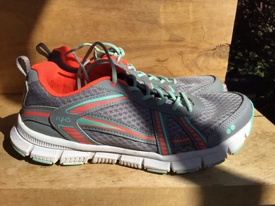 Ryka Mesh Lace-Up Walking Sneakers Gray/Bright Orange Size 9.5M - Image 1 of 4