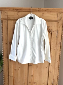 Jones New York 14W shirt top White No iron button blouse - Picture 1 of 6